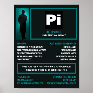 rechercheur Logo, privé rechercheur Poster