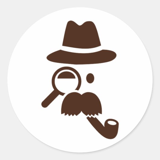 rechercheur ronde sticker (Voorkant)