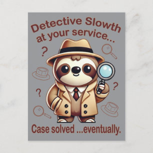 Rechercheur Sloth - Sloth Private Eye Briefkaart