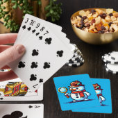 Rechercheur Snowman - Grappige Pixel Art Winter My Pokerkaarten (Insitu)