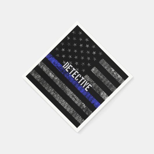 Rechercheur Thin Blue Line Distress Vlag Servet (Hoek)