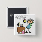 Recht de Eerste Humor Vierkante Button 5,1 Cm (Voorkant /achterkant)