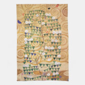 Recht deel van de Levensboom van Gustav Klimt Theedoek (Verticaal)