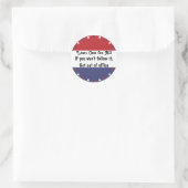 Recht: Eén voor allen v2 Ronde Sticker (Tas)