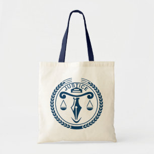Recht in het blauw tote bag