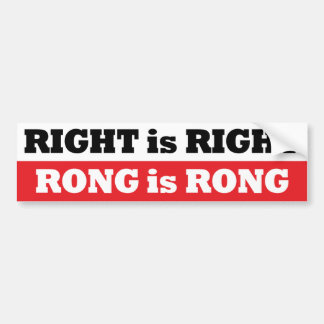 RECHT IS RECHTS RONG: RONG-bumpersticker Bumpersticker