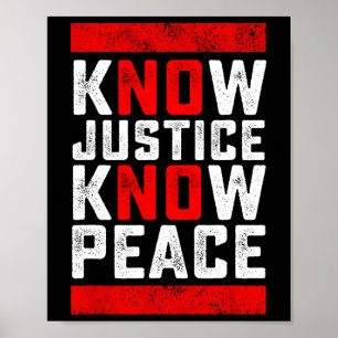 Recht kent geen vrede Black Lives Probleem Poster