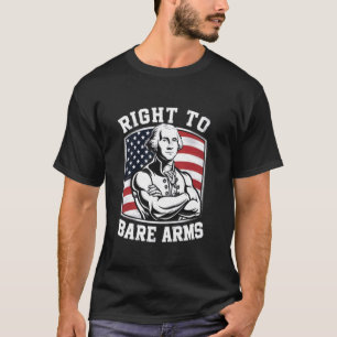 Recht om blote armen George Washington gym 4e van  T-shirt