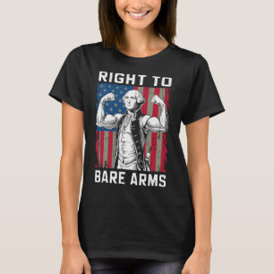 Recht om naakte armen Usa 4 juli grappig George Wa T-shirt