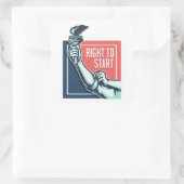 Recht om Sticker te starten (Tas)