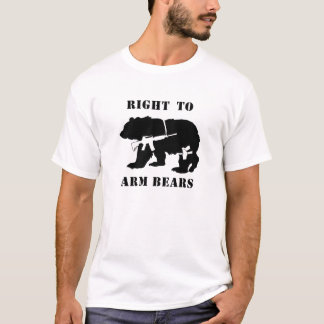 recht op arm beren wit t-shirt