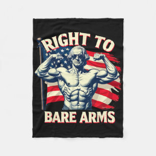 Recht op blote armen George Washington Bodybuilder Fleece Deken