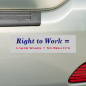 Recht op Bumpersticker werken (Op auto)