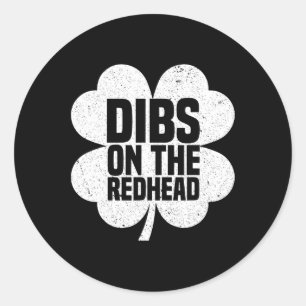 Recht op de roodharige Funny Ierse St. Patrick's D Ronde Sticker