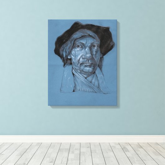 Recht op van Rijn Canvas Afdruk (Insitu (Houten vloer))