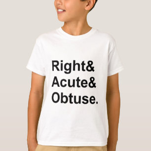 Recht Scherpe Stompe 3 Soorten Geometrische Hoek T-shirt