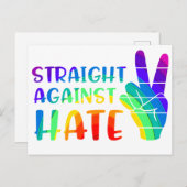 Recht tegen haat - LGBTQ+ Ally Pride Briefkaart (Voorkant / Achterkant)