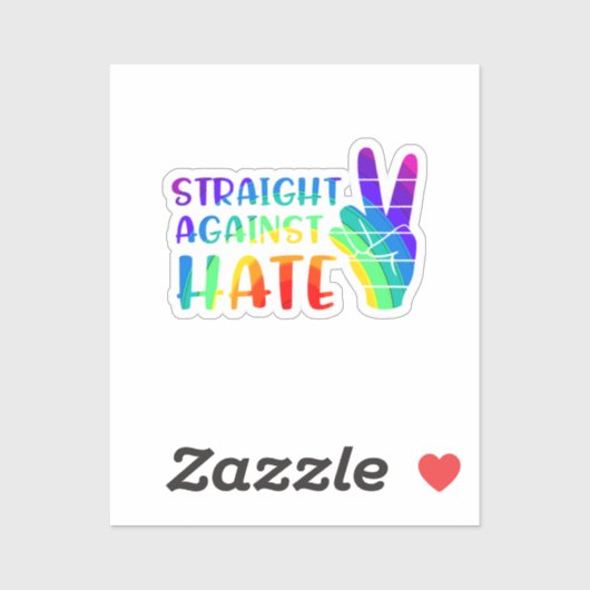 Recht tegen haat - LGBTQ+ Ally Pride Sticker (Vel)