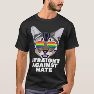 Recht tegen Haat Vintage Kat Gay Pride T-shirt