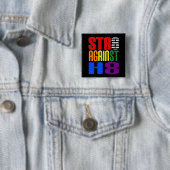 Recht tegen Hate LGBT Ally Vierkante Button 5,1 Cm (In situ)