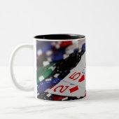 recht tweekleurige koffiemok (Links)