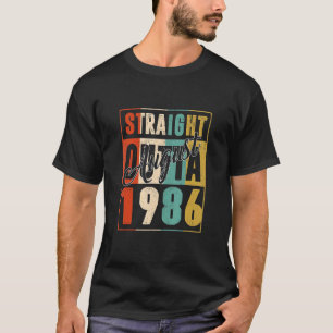 Recht uit augustus 1986 Retro 36 jaar oud 36e T-shirt