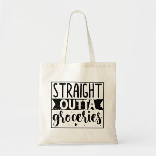 Recht uit boodschappen Canvas tas