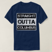 Recht uit Columbus Ohio verontrust zo T-shirt (Design voorkant)