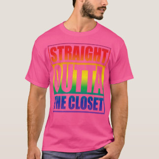 Recht uit de kast lgbt steunen t-shirt