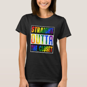 Recht uit de kast Rainbow LGBT Gay Pride M T-shirt