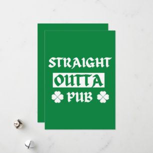 Recht uit de Pub St Patricks Day Feestdagenkaart