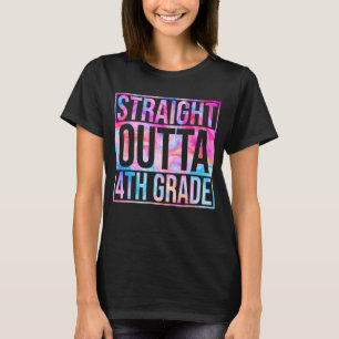 Recht uit de vierde klas 4e klas terug naar school t-shirt