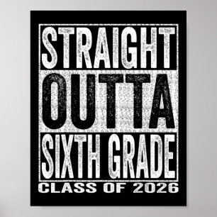 Recht uit de zesde klas afgestudeerd grappig 2026 poster