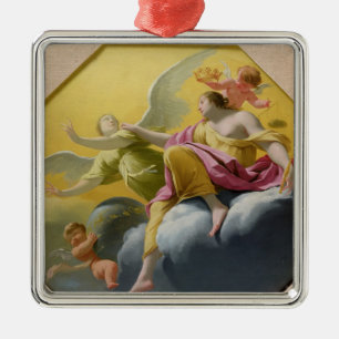 Recht, uit een reeks van Vier Kardinaal Metalen Ornament