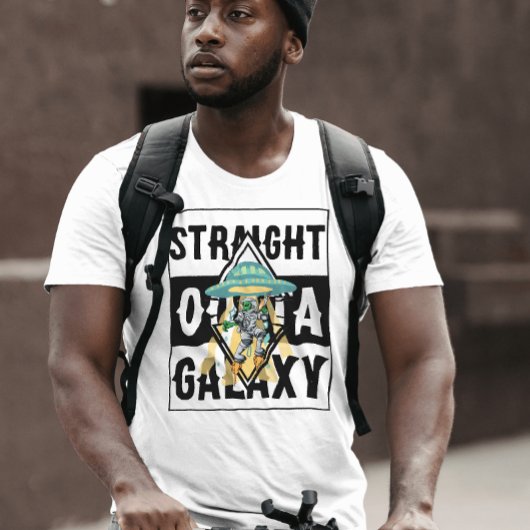 Recht uit galaxy Alien Grappig citaat Grafisch T-shirt