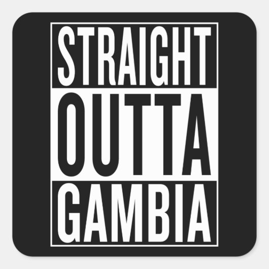 recht uit Gambia Vierkante Sticker (Voorkant)