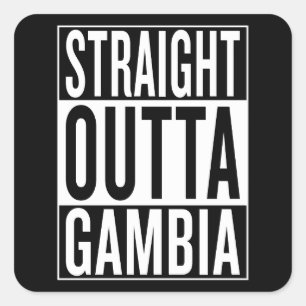 recht uit Gambia Vierkante Sticker
