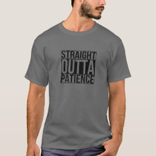 Recht uit geduldige kleding t-shirt