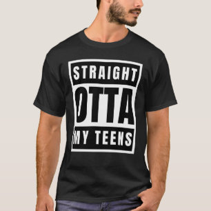 Recht uit mijn tiener sarcastische statement t-shirt