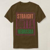 Recht uit Nebraska Retro T-shirt (Design voorkant)