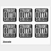 Recht uit........... vierkante sticker (Vel)