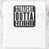 Recht uit........... vierkante sticker (Tas)