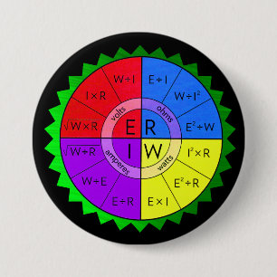 RECHT VAN OHN RONDE BUTTON 7,6 CM