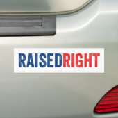 Recht verhoogd bumpersticker (Op auto)