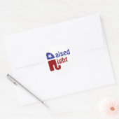 Recht verhoogd ronde sticker (Envelop)
