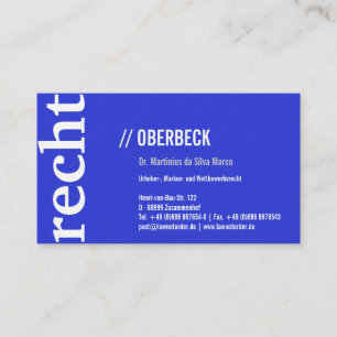 Recht visitekaartje