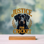Recht Voor Cricket Vintage Hondenmonument Typograf Acryl Bord (Neutraal)