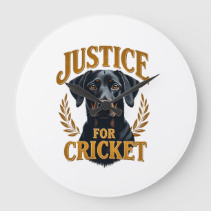 Recht Voor Cricket Vintage Hondenmonument Typograf Grote Klok