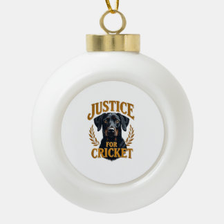 Recht Voor Cricket Vintage Hondenmonument Typograf Keramische Bal Ornament