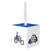 Recht voor kerstmanbeker kubus ornament (Achter hoekig)